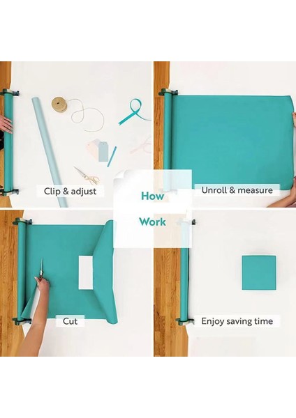 4pcs Masa Üstü Hediye Ambalaj Aracı Dağıtıcı Dağıtıcı Kağıt Rulo Tutucusu Noel Hediyelerini Sarmak Için (Yurt Dışından) indirimleri