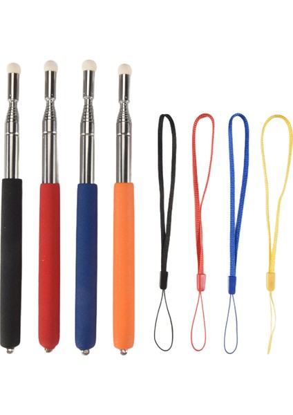 4pcs Teleskopik Işaretçi Sopa Sınıfı ile Kirkar Öğretmeni Pointer ile Sınıf Geri Çekilebilir Işaretçi Beyaz Tahta Işaretçisi (Yurt Dışından)