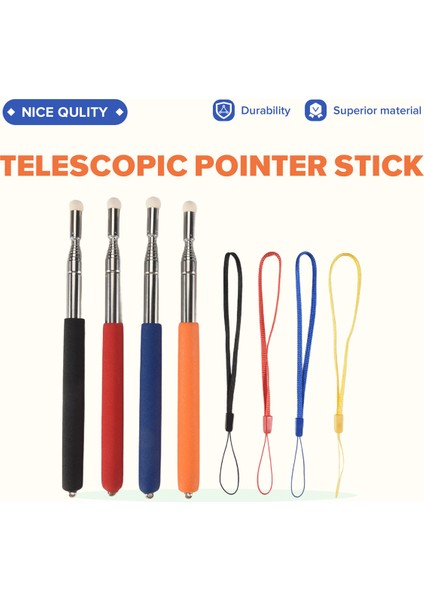 4pcs Teleskopik Işaretçi Sopa Sınıfı ile Kirkar Öğretmeni Pointer ile Sınıf Geri Çekilebilir Işaretçi Beyaz Tahta Işaretçisi (Yurt Dışından) fırsatları