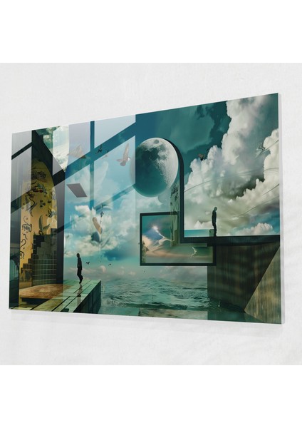 Dali'nin Ilham Verici Rüya Sırası Cam Tablosu - Salvador Dali Cam Duvar Sanatı Cam Tablo Duvar Dekorasyonu