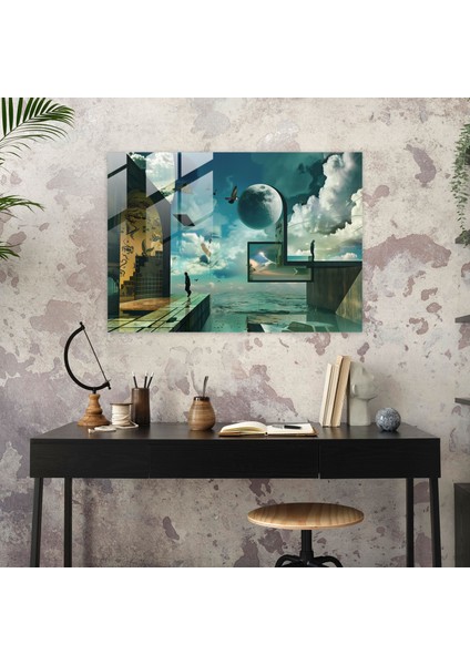 Dali'nin Ilham Verici Rüya Sırası Cam Tablosu - Salvador Dali Cam Duvar Sanatı Cam Tablo Duvar Dekorasyonu modelleri