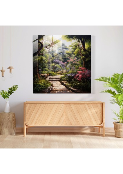 Huzur Dolu Yol Cam Tablo - Ruhsal Cam Sanat Duvar Dekorasyonu modelleri