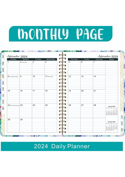 2024 Planlayıcısı, 12 Aylık Haftalık Planlayıcı Ocak'tan Aralık 2024'E, 8,5x6,2 Inç (Yurt Dışından) fırsatları