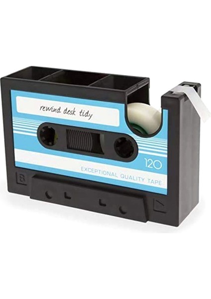 Bant Dağıtıcı Kalemlik, Retro Kaset Bant Dağıtıcı, Mavi-Siyah (Yurt Dışından)