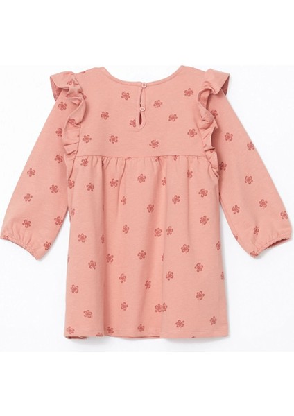 Lcw Kids Pembe Bisiklet Yaka Uzun Kollu Kız Çocuk Elbise modelleri