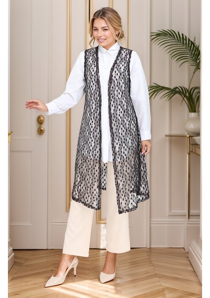 Dantel Yelek Kadın Yelek Tesettür Yelek Genç Kesim Yelek