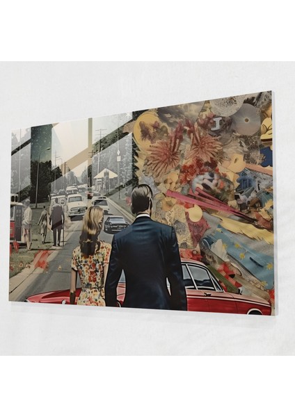 Amerika Birleşik Devletleri Haritası Cam Tablo - Çeşitli Amerikan Manzaraları Modern Sanat Dinamik