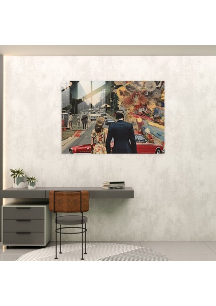 Amerika Birleşik Devletleri Haritası Cam Tablo - Çeşitli Amerikan Manzaraları Modern Sanat Dinamik modelleri