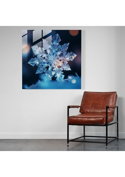 Kristal Kar Tanesi Cam Tablo - Kış Modern Sanat Cam Duvar Sanatı Kar Tanesi fiyatları