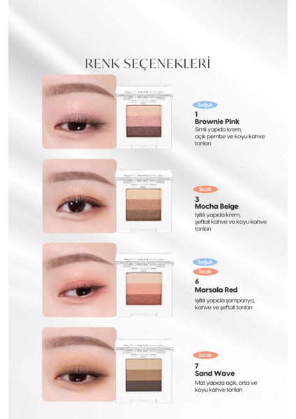 Yumuşak Dokulu, Dökülme Yapmayan 3 Renkli Göz Farı Triple Shadow No.1 (Brownie Pink) fırsatları