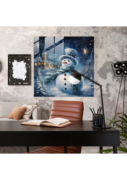 Sevimli Kar Tanesi Cam Tablo - Kar Tanesi Cazibeli Düşen Kar Kristalleri Cam Tablo modelleri