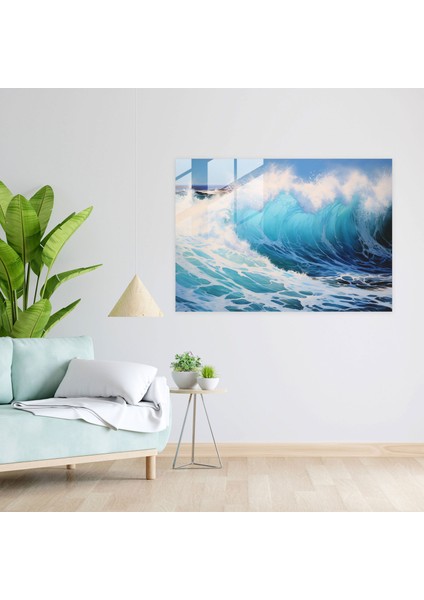 Surfing Cam Tablo - Deniz Modern Sanat Kayalık Kıyı Okyanus Dalgaları fiyatları