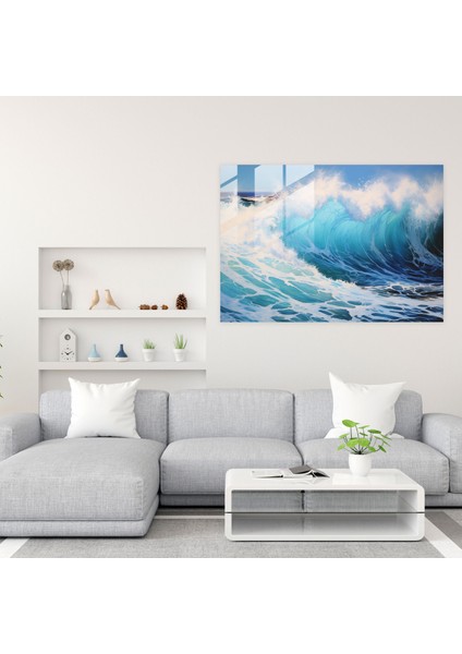 Surfing Cam Tablo - Deniz Modern Sanat Kayalık Kıyı Okyanus Dalgaları modelleri