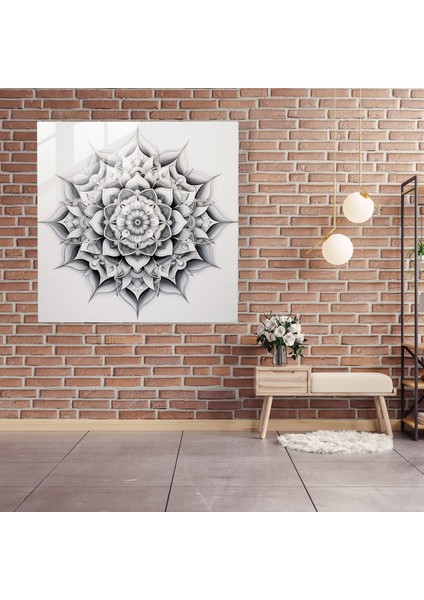 Zen Simetri Cam Tablo - Ev Dekorasyonu Cam Duvar Sanatı modelleri