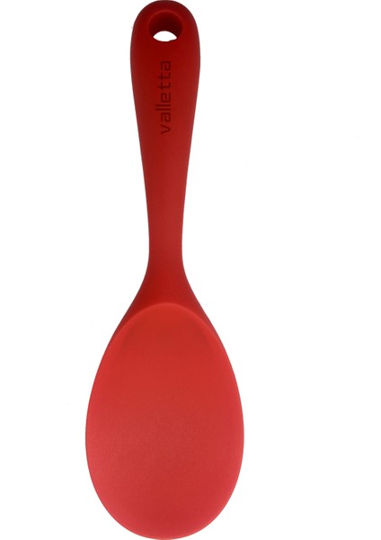 Tekli Isıya Dayanıklı Yanmaz Yapışmaz Silikon Pilav Kaşığı Kırmızı