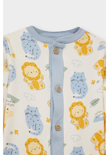 Erkek Bebek Yenidoğan Safari Baskılı Uzun Kollu Tulum F2209A525AU fiyatları