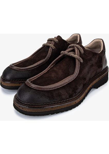Erkek Hakiki Deri Kahverengi Süet Casual Ayakkabı 987 256 Erk Ayk SK25-26 Kahve Suet fırsatları
