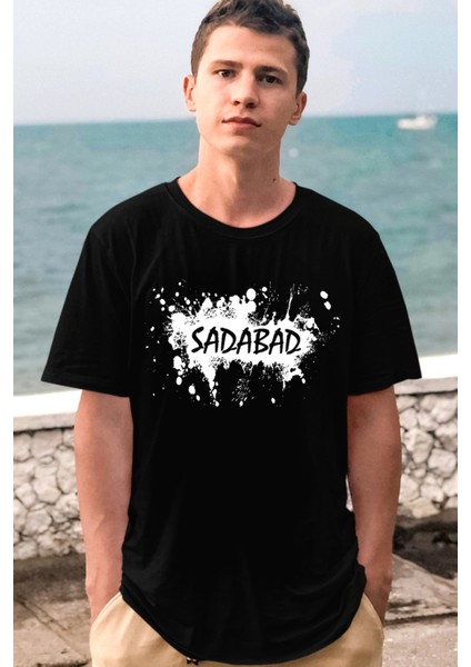 Sadabad Siyah Kısa Kollu Erkek T-Shirt