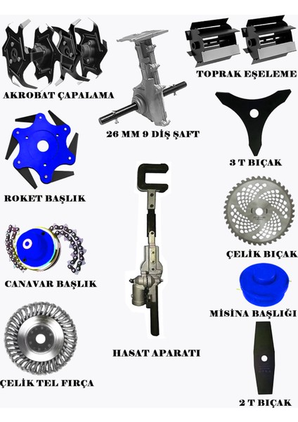 Eısenn St 900 Sırt Tırpan + Çapalama Seti + Zeytin Toplama 12 Parça Full Set modelleri
