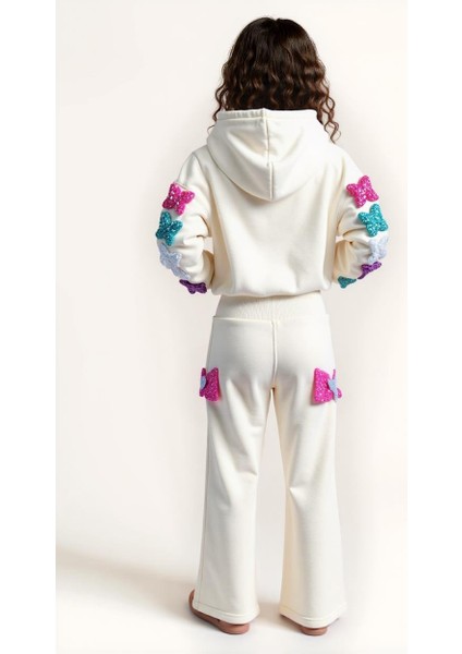 Kız Çocuk Eşofman Takım 10-16 Yaş 7431 Ekru fiyatları