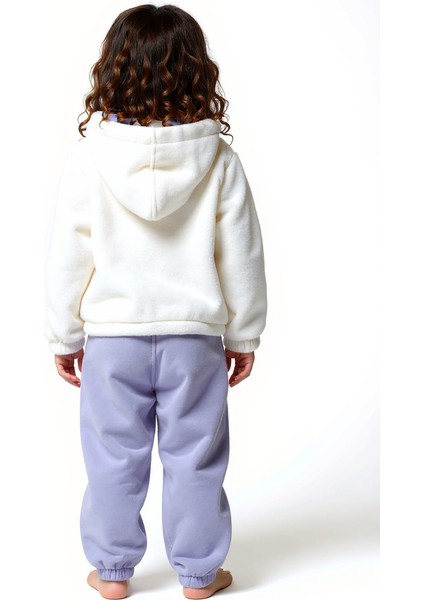 Kız Çocuk Eşofman Takım 1-5 Yaş 7024 Ekru - Mor fiyatları