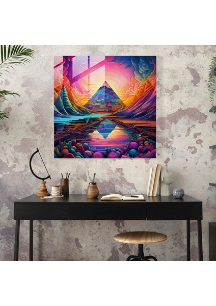 Pink Floyd Cam Tablo - Psikedelik Kaleydoskop - Modern Sanat modelleri