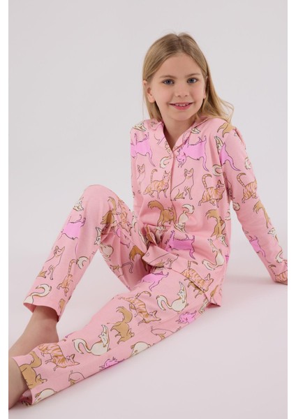Kız Çocuk Gömlek Pijama Açık Pembe fiyatları