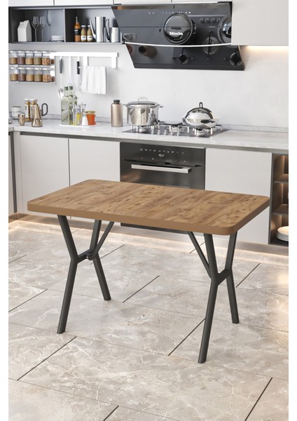 Parla 70X110CM Atlantik Mutfak Masası, Mutfak Masası Takımı, Yemek Masası, 4 Kahverengi Sandalye modelleri
