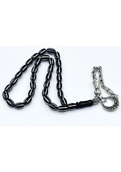 Mini Boy Işlemeli Gürcistan Oltu Taşı Tesbih