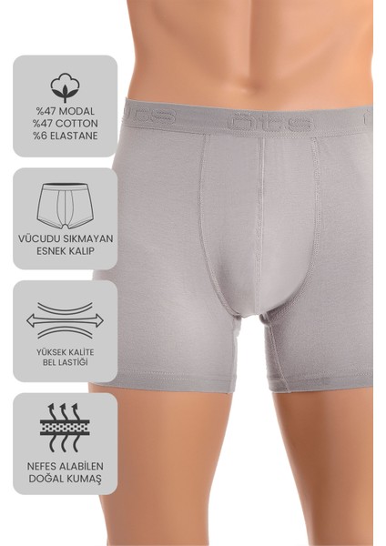 Premium 5’li Erkek Modal Boxer - Hediye Kutulu, Ultra Yumuşak Modal Kumaş, Esnek Kalıp, Etiketsiz ve Kaliteli Boxer modelleri