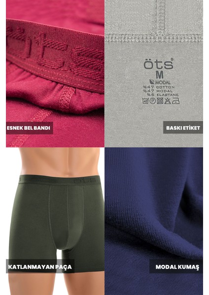 Premium 5’li Erkek Modal Boxer - Hediye Kutulu, Ultra Yumuşak Modal Kumaş, Esnek Kalıp, Etiketsiz ve Kaliteli Boxer fırsatları