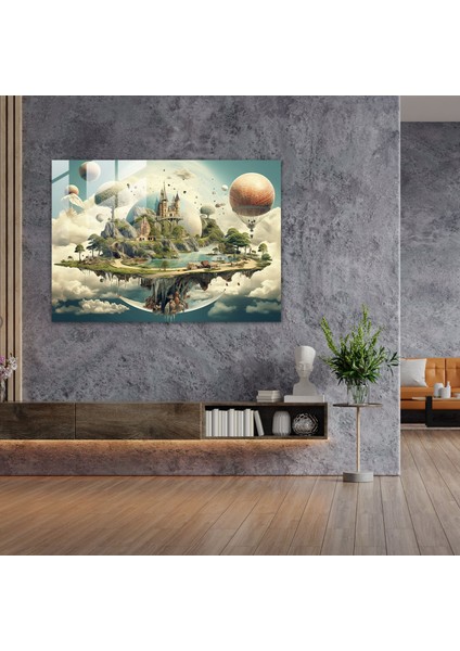 Dünya Haritası Cam Tablo - Dünya Haritası 2 Duvar Dekorasyonu Ev Dekorasyonu Sürrealist Dijital Koleksiyon fiyatları