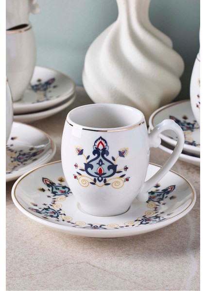 Mavişehir 6 Kişilik Porselen Kahve Fincanı Takımı modelleri
