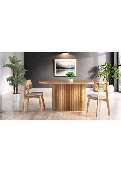 Panama Iskandinav Natural Ahşap Masa Sandalye Takımı 80X160 fırsatları