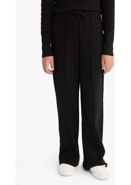 Kız Çocuk 2'li Takım Fitilli Kaşkorse Uzun Kollu Tişört Eşofman Altı G0118A825AU