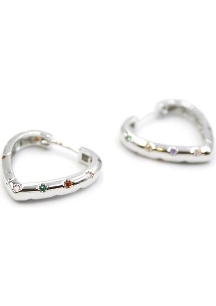 Kalp Küpe - Gümüş