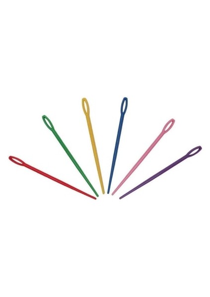 Plastik Yün Iğnesi 6'lı & Uzunluk: 9cm-Kırmızı&beyaz fiyatları