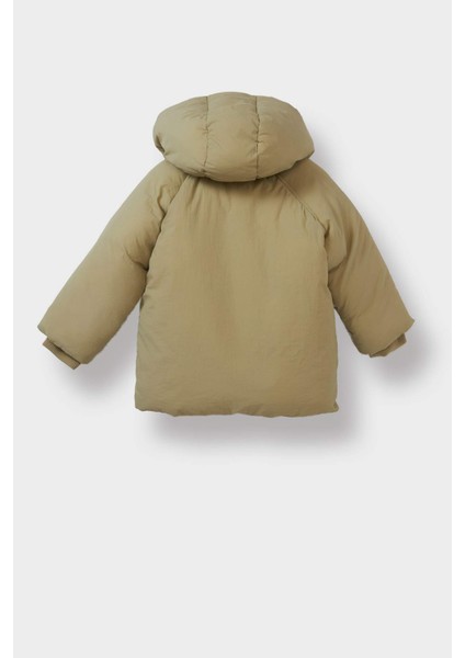 Kız Bebek Kapüşonlu Cepli Çıtçıtlı Fermuarlı Şişme Mont C5301A525AU modelleri