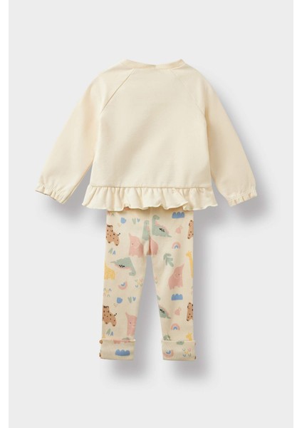 Kız Bebek 2'li Takım Desenli Sweatshirt Tayt F2185A525AU modelleri