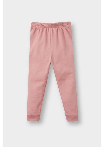 Kız Bebek 2'li Takım İçi Yumuşak Tüylü Baskılı Sweatshirt Eşofman Altı E8995A525AU fiyatları