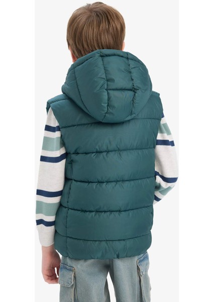 Erkek Çocuk Su İtici Kapüşonlu Fermuarlı Şişme Yelek C4334A825AU