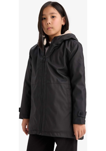 Kız Çocuk Su Geçirmez Kapüşonlu Fermuarlı Yağmurluk C5229A825AU modelleri