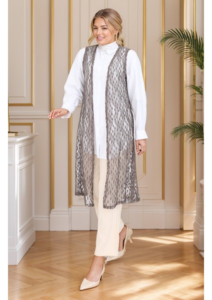 Dantel Yelek Kadın Yelek Tesettür Yelek Genç Kesim Yelek