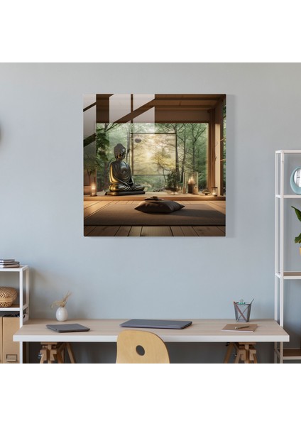 Zen Meditasyon Cam Tablo - Geleneksel Tatami Mat Huzurlu fiyatları