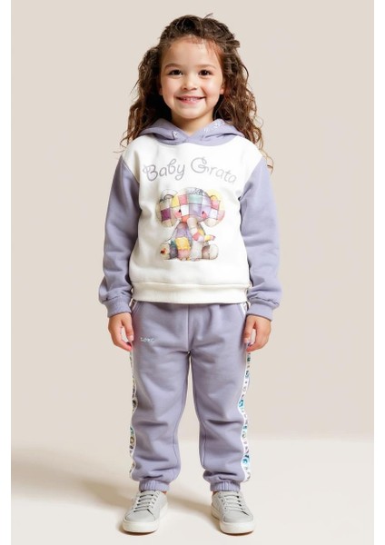 Kız Çocuk Eşofman Takım 1-5 Yaş 7026 Mor