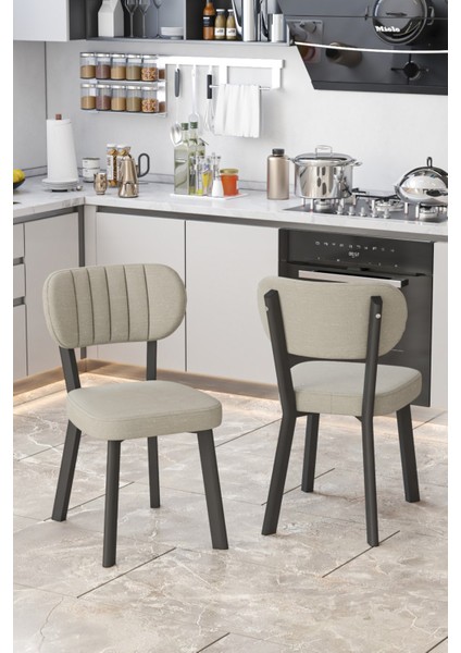 Parla 70X110CM Beyaz Mutfak Masası, Mutfak Masası Takımı, Yemek Masası, 4 Krem Sandalye fiyatları