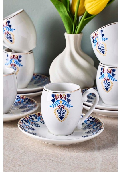 Mavişehir 6 Kişilik Porselen Kahve Fincanı Takımı modelleri