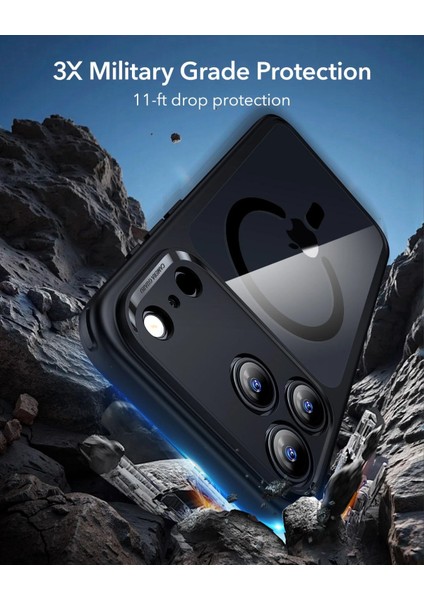 Apple iPhone 17 Pro Max Kamera Kontrol Koruma Butonlu Classic Hybrid Magsafe Kapak + Cam Hediyeli Set indirimleri