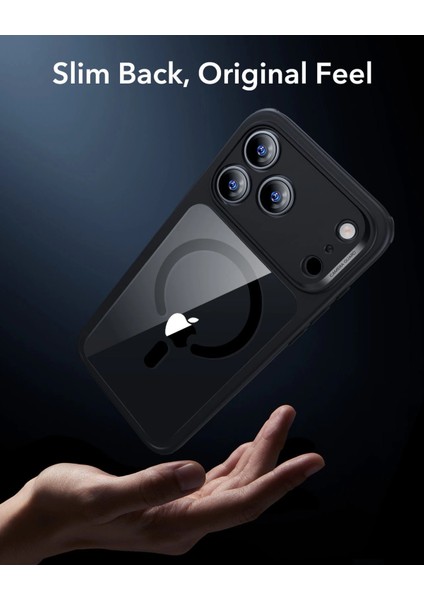 Apple iPhone 17 Pro Max Kamera Kontrol Koruma Butonlu Classic Hybrid Magsafe Kapak + Cam Hediyeli Set