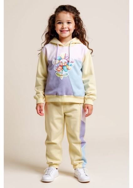 Kız Çocuk Eşofman Takım 1-5 Yaş 7029 Sarı